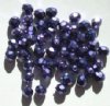 50 6mm Faceted Matte Metallic Purple Beads